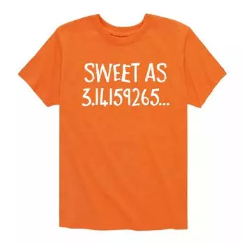 Футболка Sweet As 3.14 Pi для мальчиков 8–20 лет Licensed Character, оранжевый