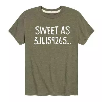 Футболка Sweet As 3.14 Pi для мальчиков 8–20 лет Licensed Character, зеленый