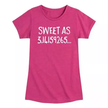 Футболка Sweet As Pi для девочек 7–16 лет Licensed Character