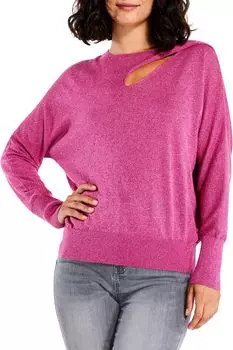 Футболка-свитер с мягкими рукавами NIC+ZOE, цвет Shocking Pink