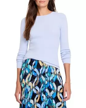 Футболка-свитер в рубчик NIC+ZOE Nic + Zoe, синий