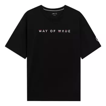 Футболка свободная футболка с графическим принтом way of wade code Li-Ning, черный
