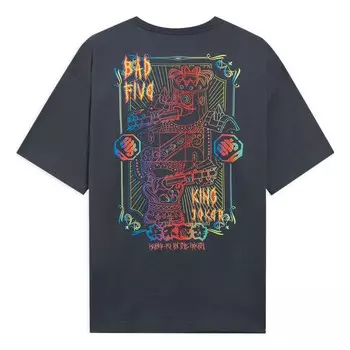 Футболка свободная футболка с принтом badfive joker Li-Ning, серый