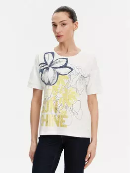 Футболка свободного кроя 11105007 Olsen, белый