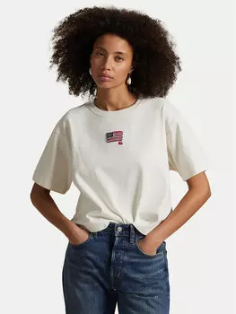 Футболка свободного кроя 211973129001 Polo Ralph Lauren, белый