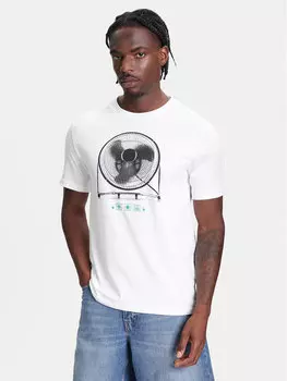 Футболка свободного кроя 3BL0U10AG United Colors Of Benetton, белый