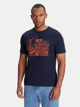 Футболка свободного кроя 3I1XU10A4 United Colors Of Benetton, синий