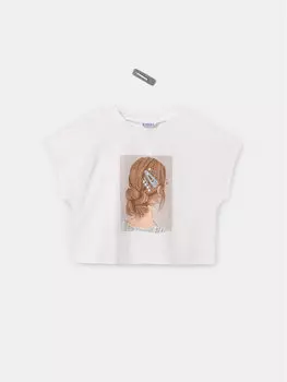 Футболка свободного кроя 6021 Mayoral, экрю