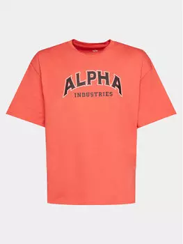 Футболка свободного кроя Alpha Industries, красный