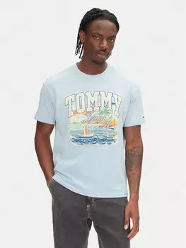Футболка свободного кроя Arch Sailing DM0DM21867 Tommy Jeans, голубой