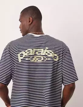 Футболка свободного кроя ASOS DESIGN с принтом в черно-белую полоску