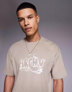 Футболка свободного кроя ASOS DESIGN с текстовым принтом