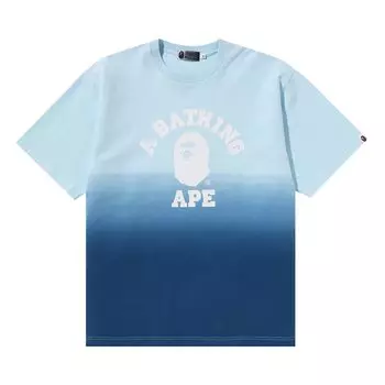 Футболка свободного кроя BAPE College Gradation, синяя