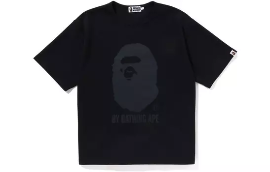Футболка свободного кроя BAPE Double Knit Ape Head A Bathing Ape, синий