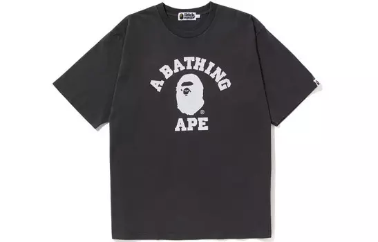Футболка свободного кроя BAPE Pigment Dyed College A Bathing Ape, светло-голубой