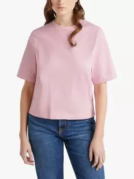 Футболка свободного кроя Benetton, розовый