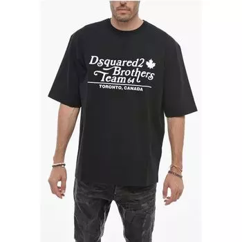 Футболка свободного кроя BROTHERS TEAM с логотипом Dsquared2, Black