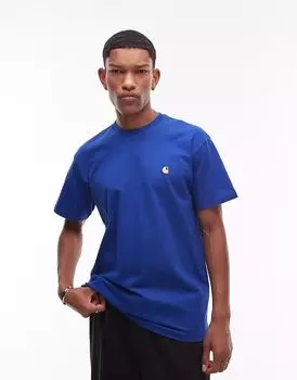 Футболка свободного кроя Carhartt WIP chase синего цвета