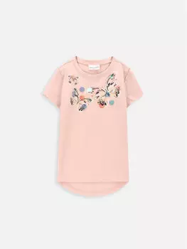 Футболка свободного кроя Coccodrillo, розовый