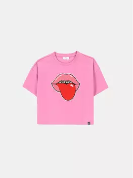 Футболка свободного кроя Coccodrillo, розовый