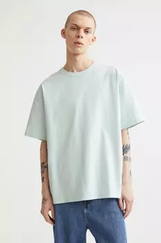 Футболка свободного кроя COOLMAX H&amp;M, светло-бирюзовый