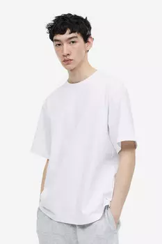 Футболка свободного кроя coolmax H&M, белый
