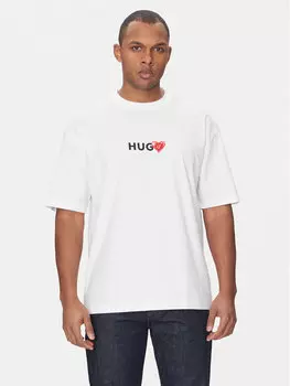 Футболка свободного кроя Dewdam 50530557 Hugo, белый