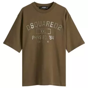 Футболка свободного кроя для занятий физкультурой Dsquared2, зеленый