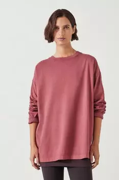 Футболка свободного кроя Flo из 100% хлопка с длинными рукавами Hush, розовый