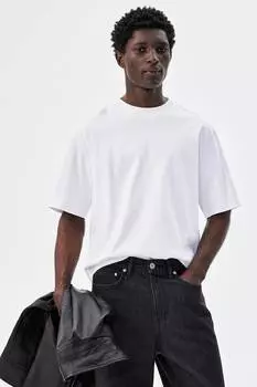 Футболка свободного кроя. H&M, белый