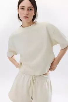 Футболка свободного кроя H&M, бежевый
