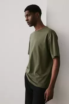 Футболка свободного кроя H&M, хаки