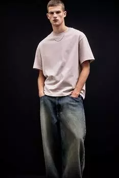 Футболка свободного кроя H&M, розовый