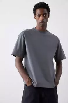 Футболка свободного кроя H&M, серый