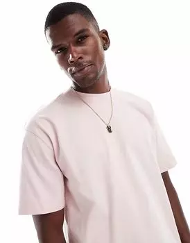 Футболка свободного кроя Hollister фиолетового цвета с эффектом потертости