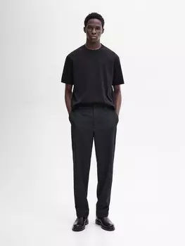 Футболка свободного кроя из 100% хлопка Massimo Dutti, синий