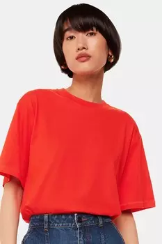 Футболка свободного кроя из 100% хлопка Whistles, красный