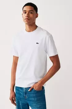 Футболка свободного кроя из джерси Lacoste, белый