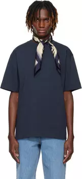 Футболка свободного кроя из хлопка Dries Van Noten, темно-синий