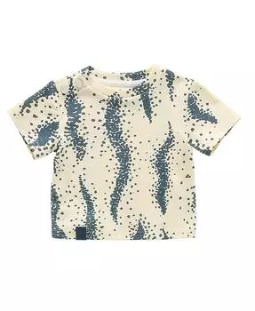 Футболка свободного кроя из хлопкового джерси для новорожденных OMAMImini, коричневый/бежевый