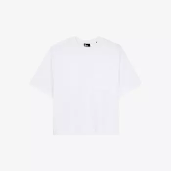 Футболка свободного кроя из хлопкового джерси с нагрудным карманом The Kooples, белый
