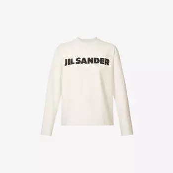 Футболка свободного кроя из хлопкового джерси с логотипом Jil Sander, цвет 102