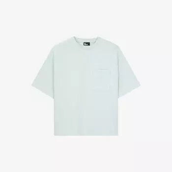 Футболка свободного кроя из хлопкового джерси с нагрудным карманом The Kooples, цвет ocean