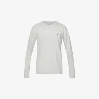 Футболка свободного кроя из хлопкового джерси с вышитым логотипом Polo Ralph Lauren, цвет andover heather