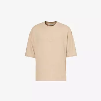 Футболка свободного кроя из хлопкового джерси с фирменной вышивкой Honor The Gift, цвет tan