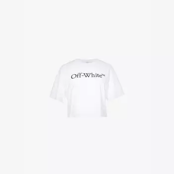 Футболка свободного кроя из хлопкового джерси с логотипом Off-White C/O Virgil Abloh, черный