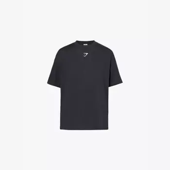 Футболка свободного кроя из хлопкового джерси с фирменным принтом Gs Power Gymshark, черный