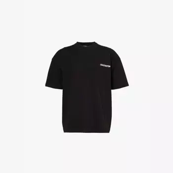 Футболка свободного кроя из хлопкового джерси с фирменным принтом спортивной одежды Cole Buxton, черный