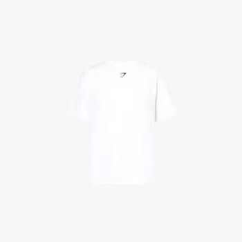 Футболка свободного кроя из хлопкового джерси с фирменным принтом Gs Power Gymshark, белый