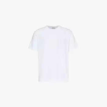 Футболка свободного кроя из хлопкового джерси с вышивкой монограммой и круглым вырезом Loewe, белый